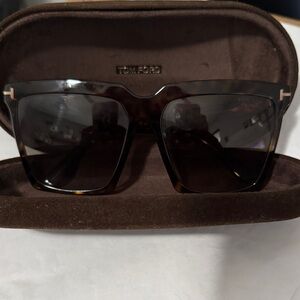 Tom Ford Brown Square Sunglasses